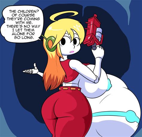 Rule 34 Back View Bulging Belly Cave Story Curly Brace Female Female