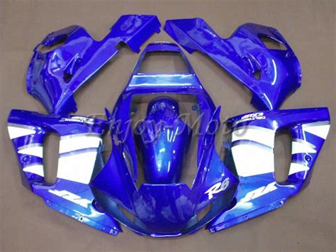 Free 5 T Abs Glossy Injection Blue White Fairing Yzf600 R6 98 02 99
