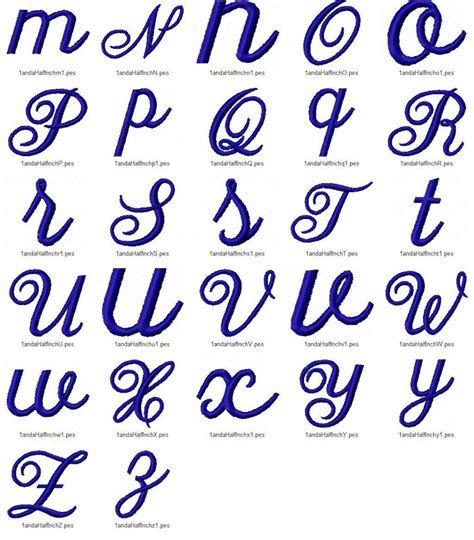Script Embroidery Font Machine Embroidery Monogram Fo