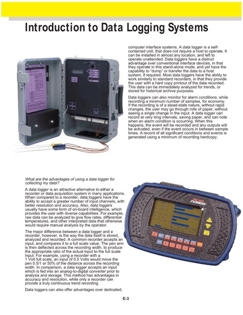 Introduction To Data Logging Systems