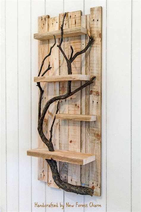 Rustic Home Decor Large Wall Art Reclaimed Pallet Shelves Wood Home