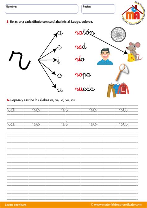 La Letra R Ficha Lecto Escritura Ense Anza De Las Letras Escritura Preescolar