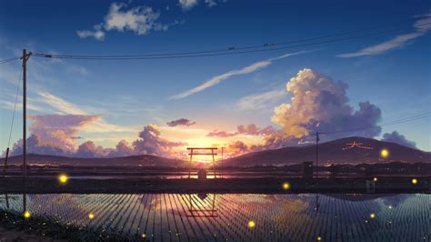 Sunset Aesthetic Anime Desktop Wallpaper Browse Millions Of Popular