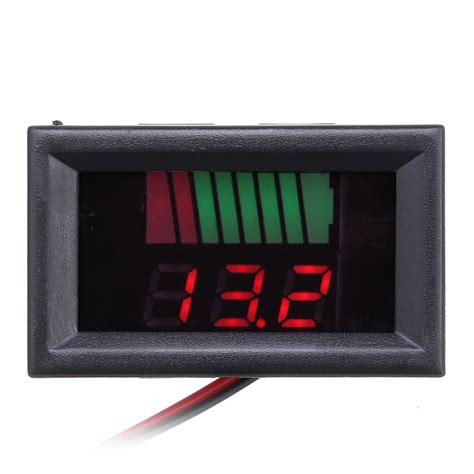 New V Car Lead Acid Battery Charge Level Indicator Battery Tester Capacity Meter Dual Led