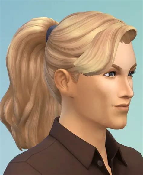 Sims 4 Male Ponytail Hair Maxis Match 2024 Hairstyles Ideas