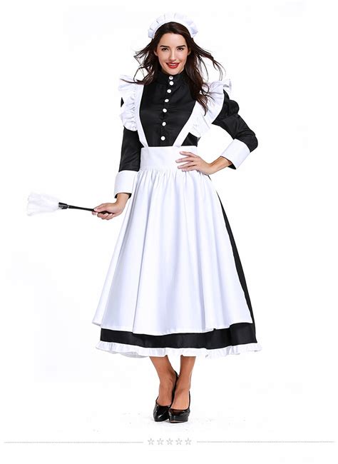Adult Woman Late Night French Maid Servant Costume French Maid Costume