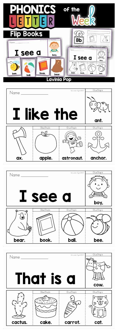 Sight Words And Beginning Sounds Flip Books With Writing Activities