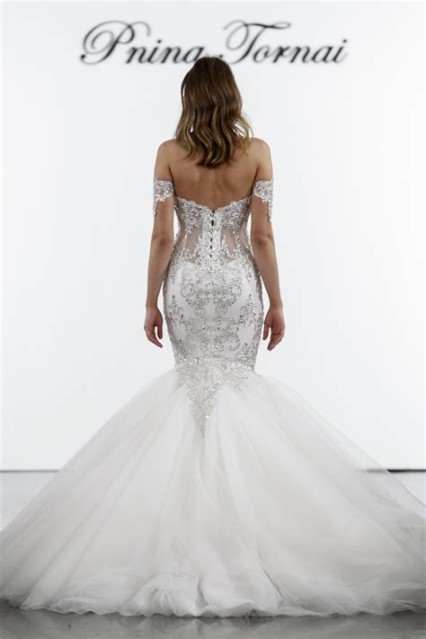 Crystal Embellished Mermaid Tulle Skirt Wedding Dress Kleinfeld Bridal