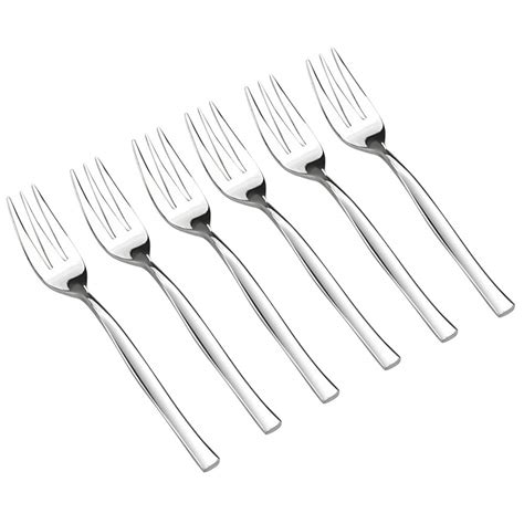 Dessert Forks Idomy 16 Piece 3 Tine Stainless Steel Tasting Forks For