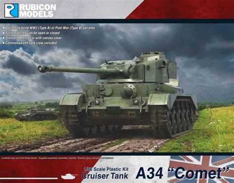 Michigan Toy Soldier Company Rubicon Models Wwii British A34 Comet