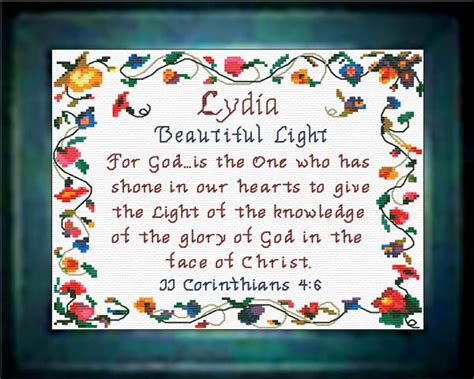 Name Blessings Lydia Personalized Names With Meanings And Bible Verses