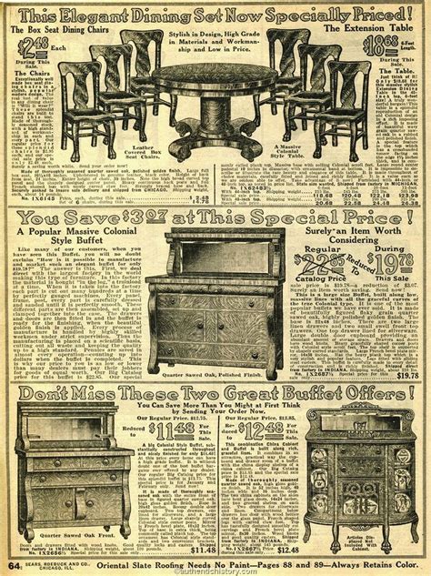 Find great brands such as kenmore, craftsman & diehard. HOUSEHOLD FURNITURE: 1914 Sears Household Catalog dining ...