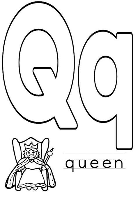 Letter Q Preschool Kids Learn Capital Letter Q Coloring Page