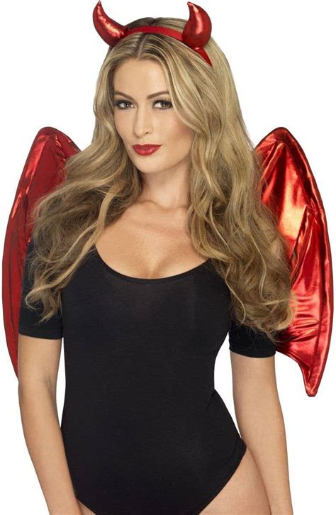 Red Devil Costume Wings And Horns Halloween Costume Accessory Devil Wings