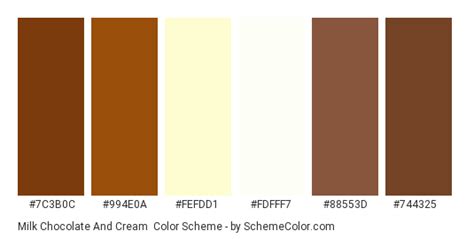 Milk Chocolate And Cream Color Scheme Brown