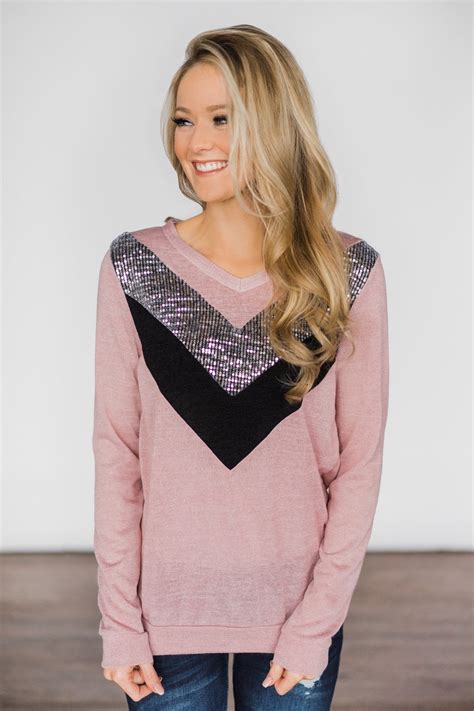 sassy in sequins top blush the pulse boutique