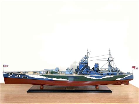 Hms Rodney Model Fully Built Battleship Model