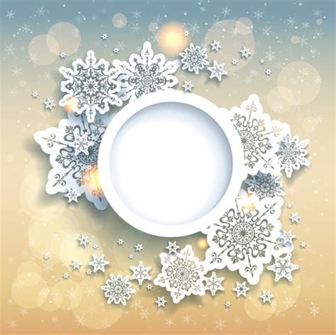 Blue Snowflake Winter Wonderland Background Free Vector Download