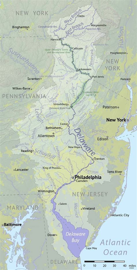 Delaware River Basin Map Wikimedia Commons Download Scientific Diagram