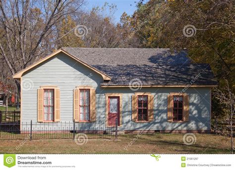 Blue Cottage Stock Image Image Of Window Home Trees 21561297