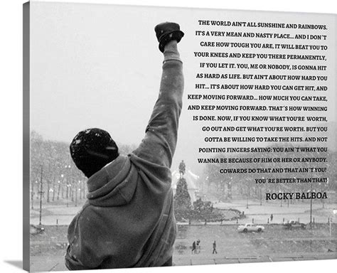 Rocky Balboa Poster Rocky Speech Quote Movie Poster Etsy