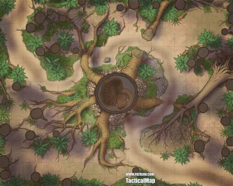 Great Tree Public Tactical Map Fantasy Map Dungeon Maps Map