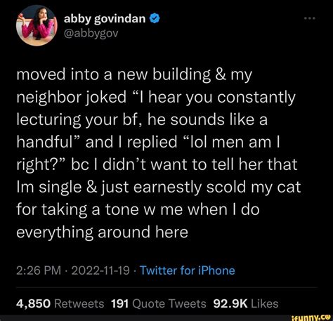 Abby Govindan Moved Into A New Building And My Neighbor Joked I Hear