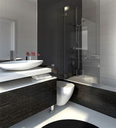 Modern Black And White Bathroom Maison Valentina Blog