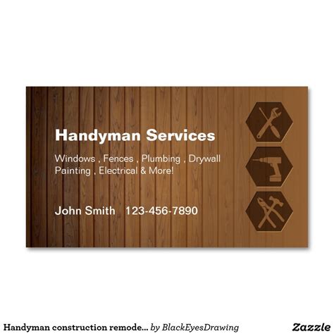 Free Handyman Business Cards Alayna Pepper