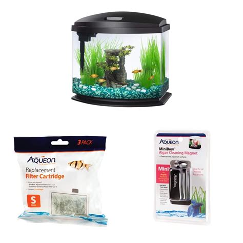 Aqueon Black Gallon Led Minibow Smartclean Kit Ph