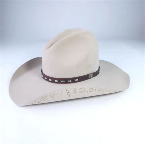 Stetson 5x Beaver Rancher Silverbelly Hat Size 7 Oval Western Cowboy