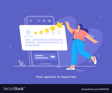 Consumer Review And Rate A Service Or Goods Vector Image