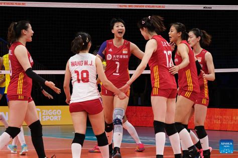 china surges to straight set victory over colombia at women s volleyball worlds xinhua