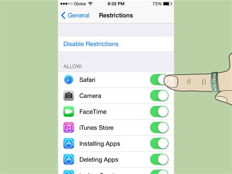 You can restrict only certain apps under a category by tapping through the category. How to Block Safari on iPhone or iPod Touch: 7 Steps
