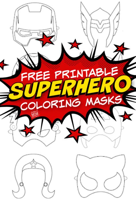 Free Printable Superhero Face Masks For Kids Superhero Masks