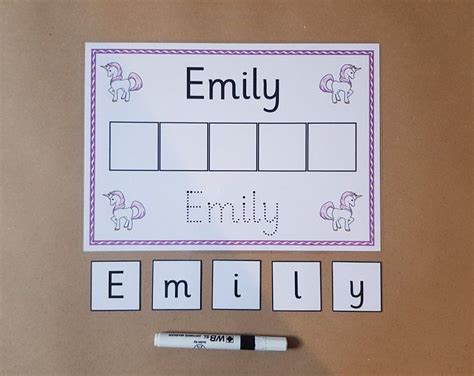 I Can Write And Spell My Name Personalised Name Card Eyfs Etsy