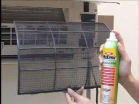 How to clean an air conditioner using a coil cleaner foam. Mr McKenic - Air Conditioner Cleaner - YouTube