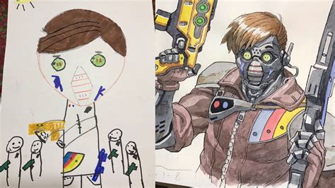 Anime Artist Transforms His Sons Drawings Into Awesome
