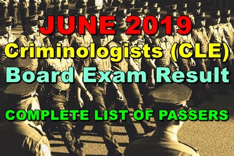 Criminology Board Exam Result June Complete List Of Passers