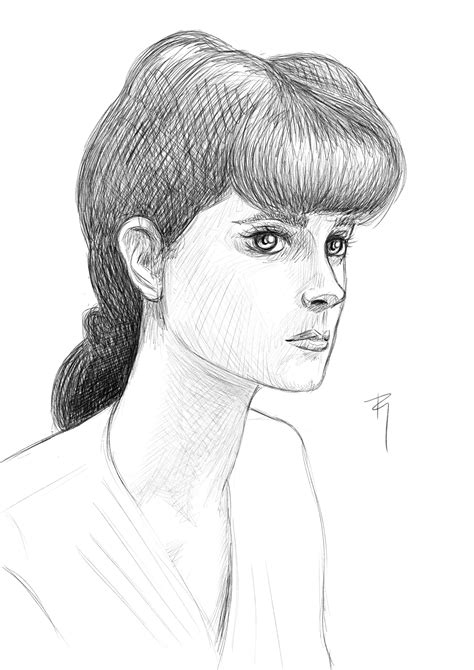 Artstation Rachael Blade Runner Sketch