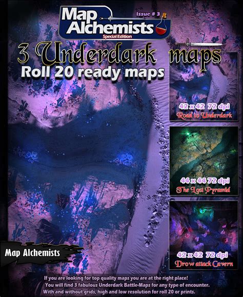 3 Underdark Battle Maps For Roll 20 And Printing Map Alchemists