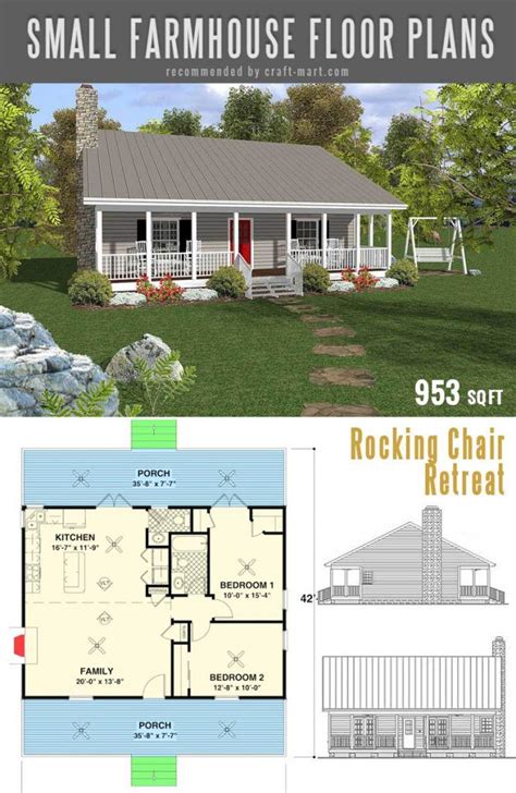 The Best Simple Farmhouse Plans Rocking Chair Retreat Small House Floor Plans Barn House
