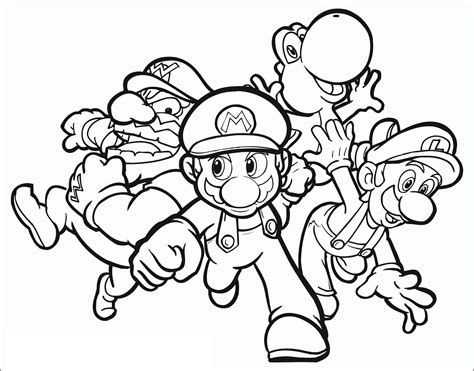 Select from 35450 printable coloring pages of cartoons, animals, nature, bible and many more. Mario , Luigi , Wario and Yoshi - Mario Bros Kids Coloring ...