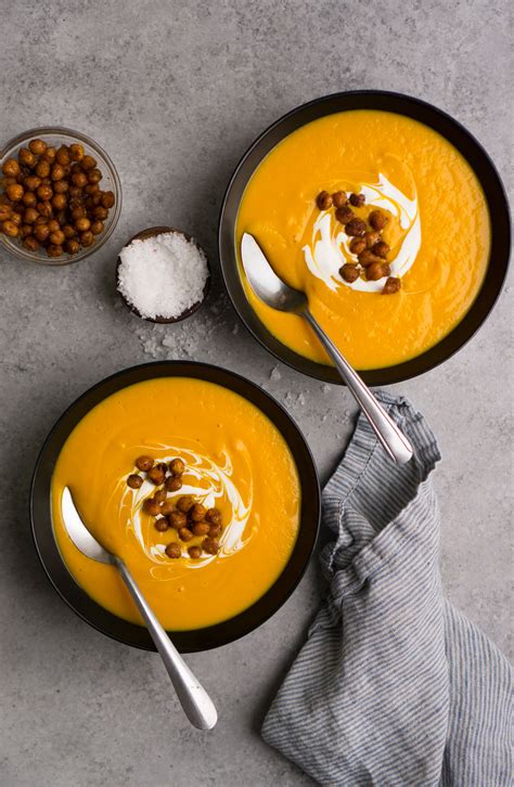 Curried Ginger Carrot Soup With Crispy Chickpeas — Amanda Frederickson