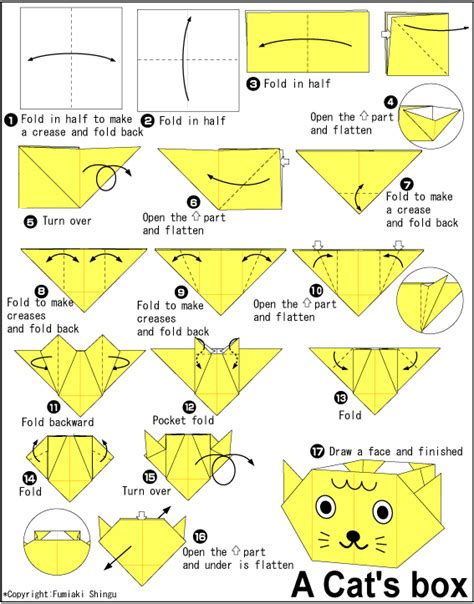 Оригами кота схема 85 фото