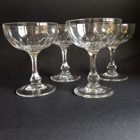 Fine Set Antique Champagne Glasses C1880 280211 Uk