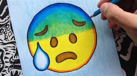 Como Dibujar Un Emoji Asustado How To Draw Emoji Como Desenhar