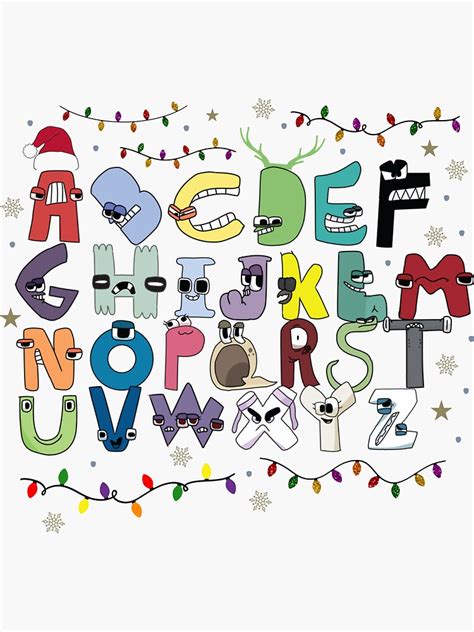 Alphabet Lore A Z Christmas Sticker For Sale By U Name Redbubble