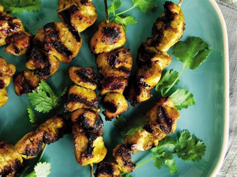 Grilled chicken skewers with roasted red pepper sauce, grilled chicken on bamboo skewers, grilled chicken on there are 5 skewers and grilled chicken recipes on very good recipes. Thai Marinated Grilled Chicken Skewers : Recipes : Cooking ...