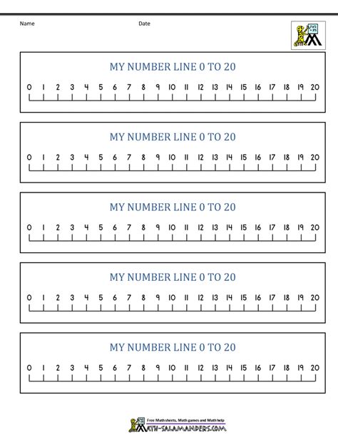 Number Line 1 20 Free Printable Paper Number Line 0 To 20 Rayan
